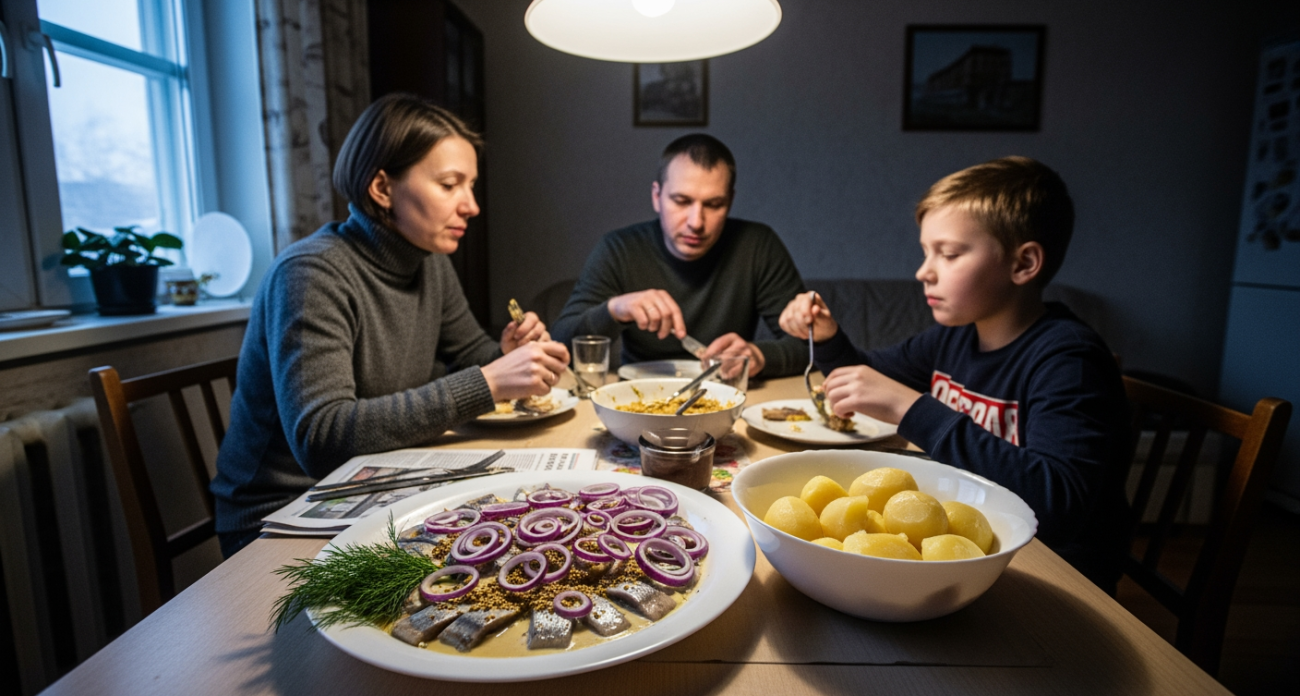 Закусочную селедку готовлю так: гости забывают про икру и вылизывают тарелку до дна