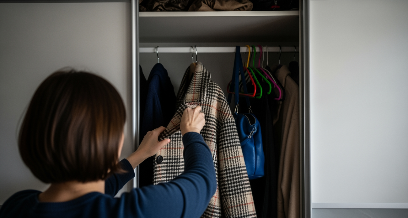 Положила за дверь одну вещь - и забыла о проблеме. Хозяйки знают этот трюк