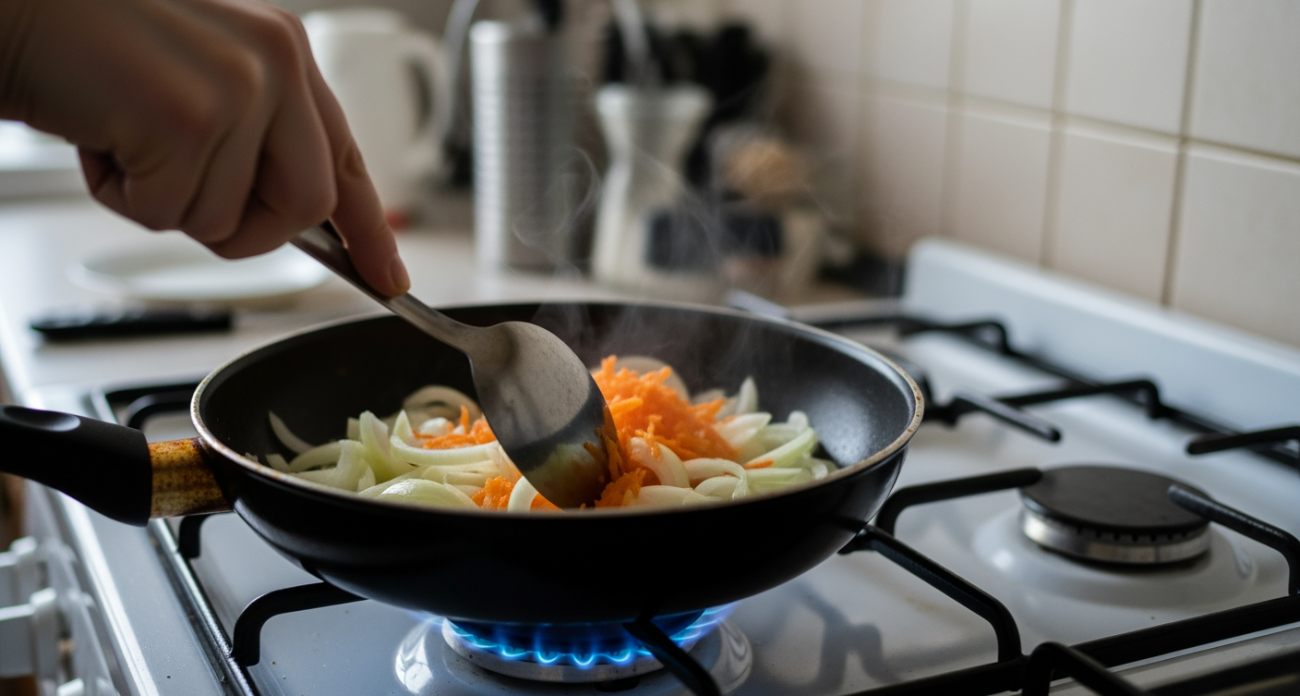 Морковь или лук в сковороду первым. Простая ошибка, которая портит весь вкус зажарки