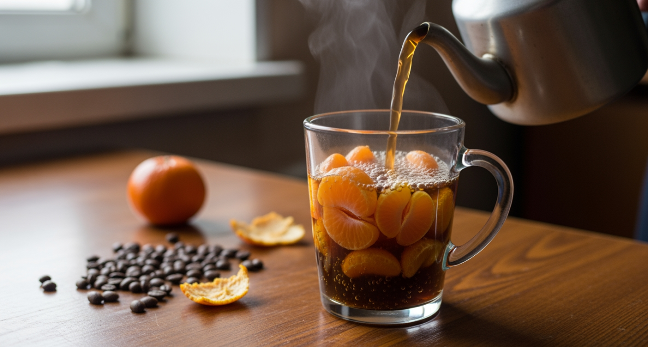 Апельсиновые кожурки в чай — сосед завидует с осени: хитрость, которая работает всю зиму