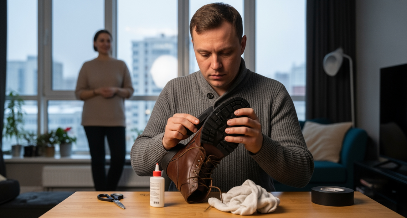 Простой способ избавиться от скользкой подошвы: муж сделал зимнюю обувь безопасной за пару минут, я в восторге - делюсь хитростью