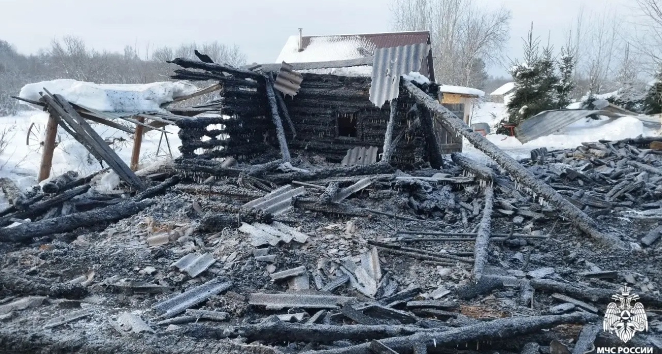 В пожаре под Угличем пострадала 76-летняя женщина