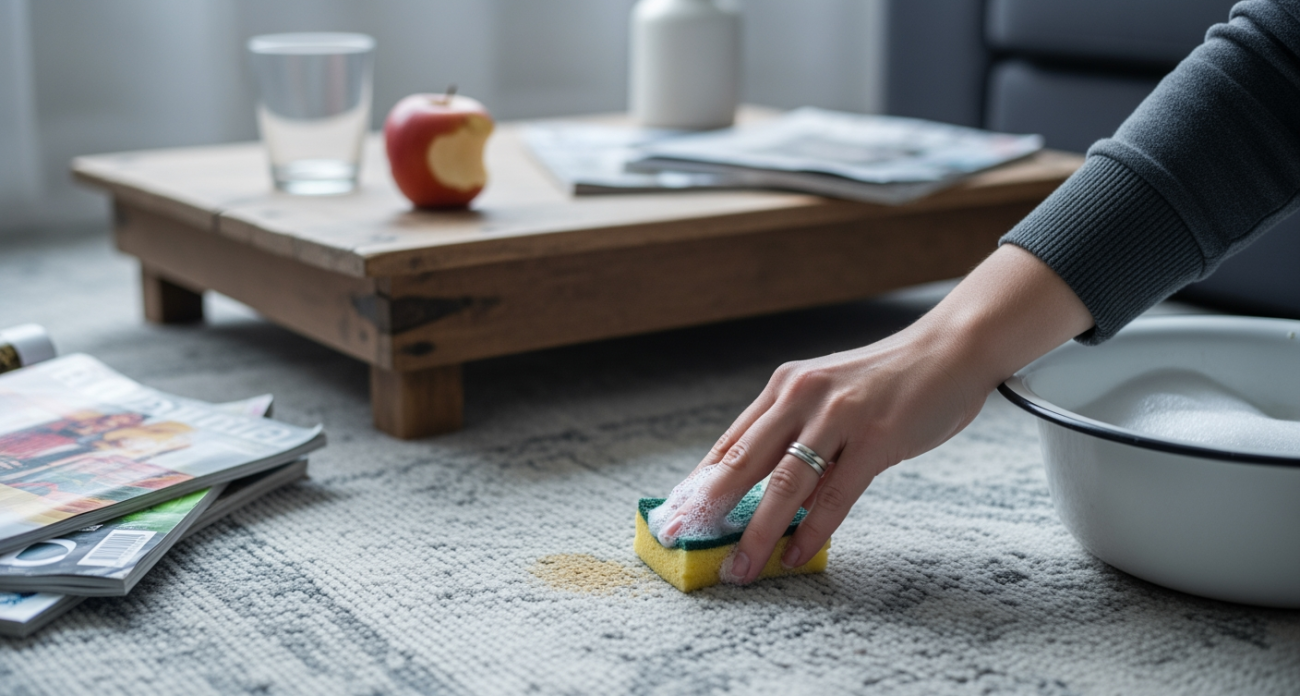 Дедовский способ с одной ложкой средства вернет вашему ковру первозданную чистоту за 15 минут без дорогой химчистки