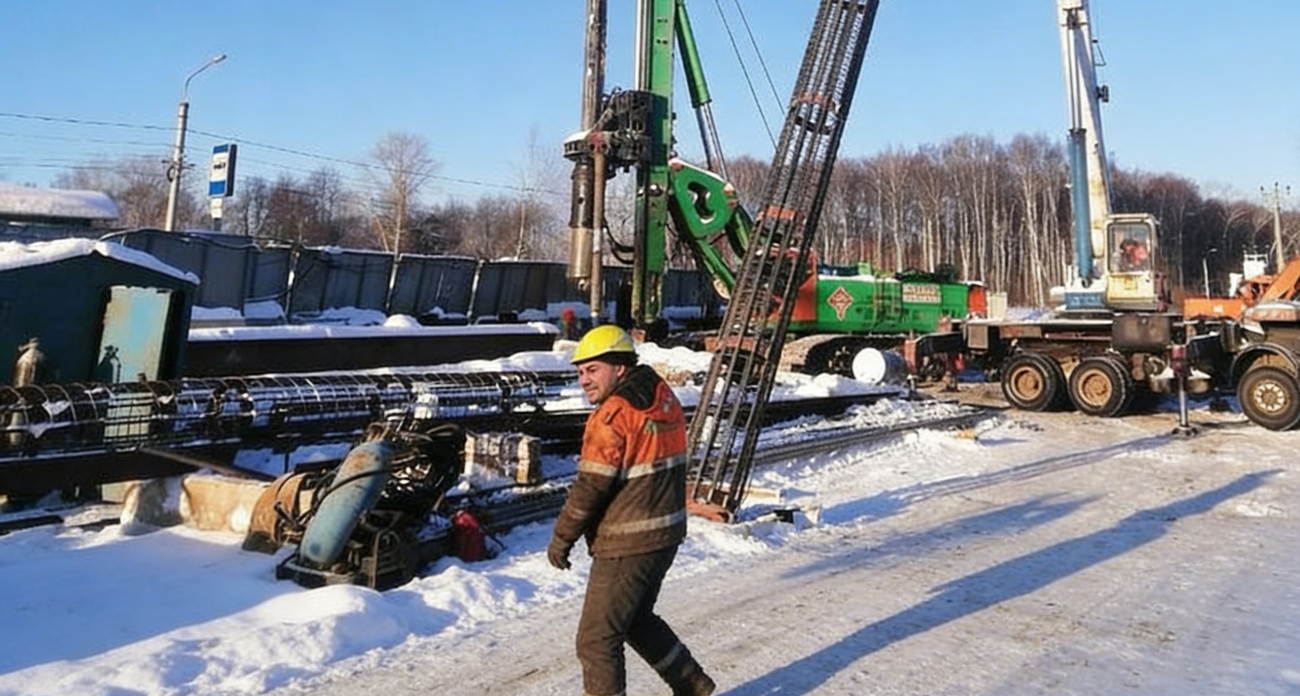 Грандиозный проект Путина: в Ярославле забивают 15-метровые сваи для второй опоры третьего моста через Волгу