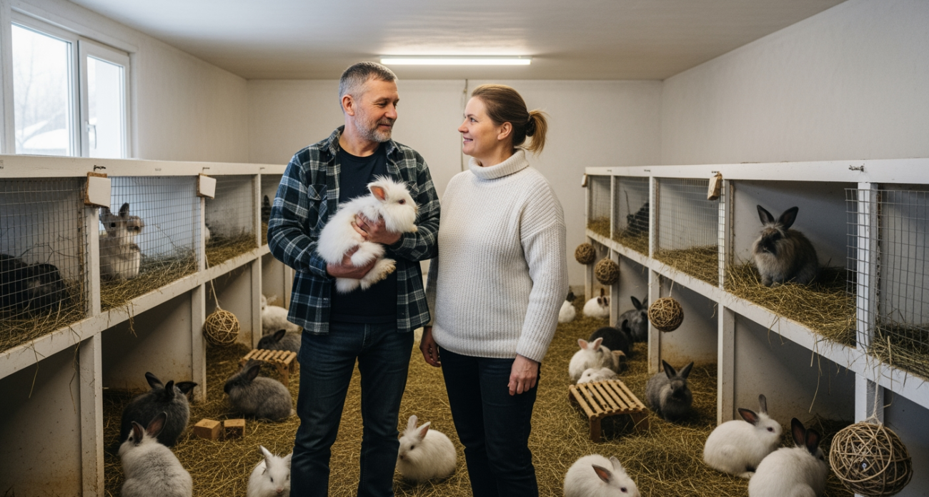 От собачьей шерсти к пуховому бизнесу: ярославская семья Бурау создала уникальную кроличью ферму