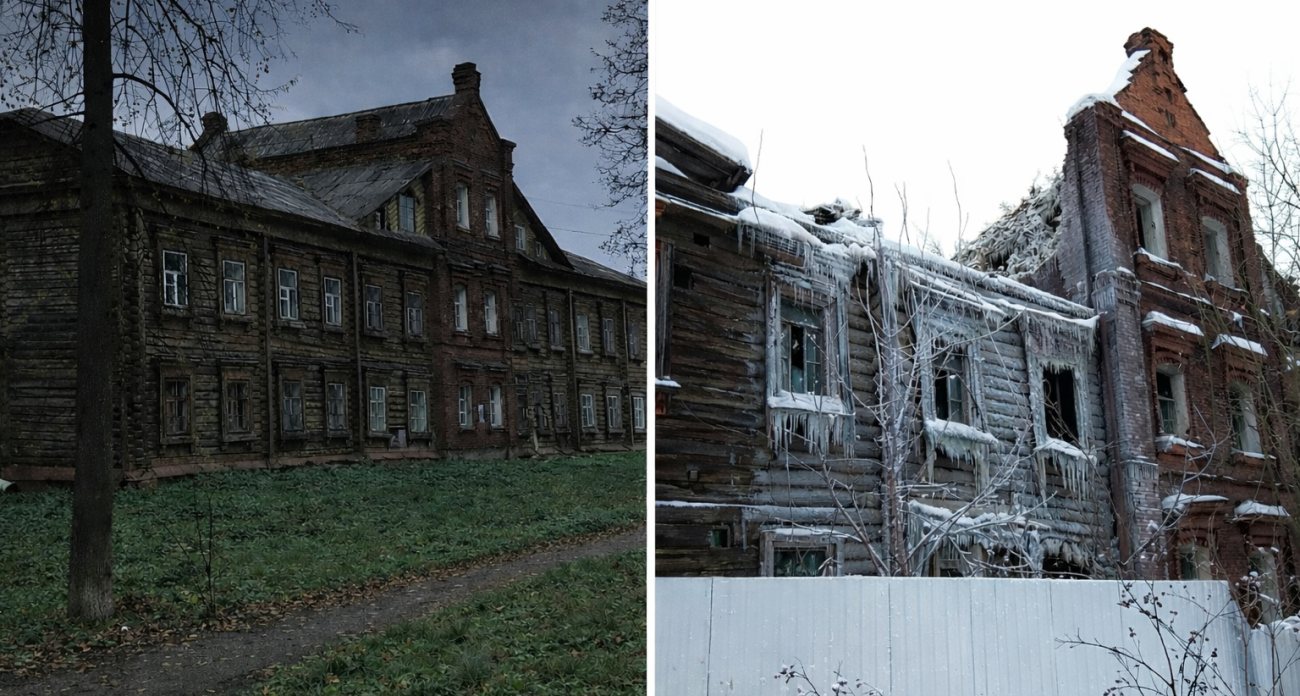 Сгоревшая крыша и лёд на стенах: во что превратилась дореволюционная мыловарня на улице 1905 года