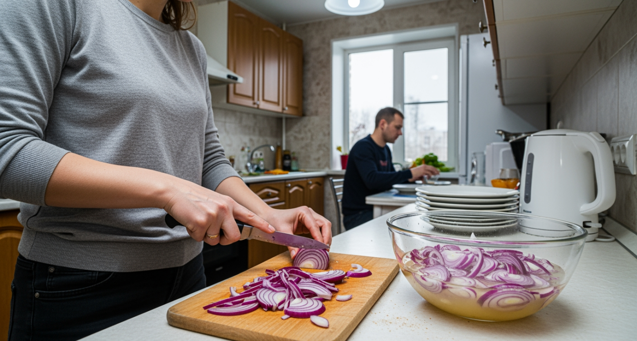 Молниеносный маринованный лук по секретному рецепту, который гости сметают со стола раньше основных блюд