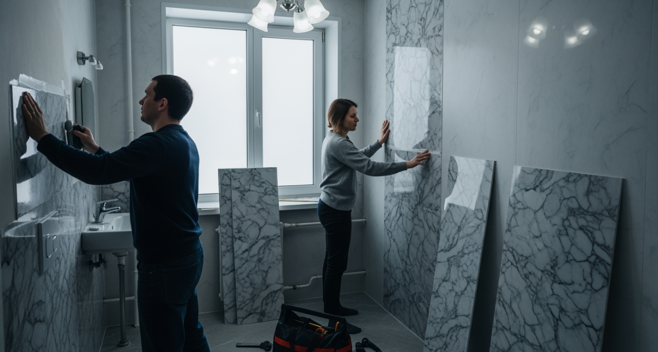 Роскошная отделка санузла без ущерба для кошелька: как превратить обычный мрамор в дизайнерский шедевр