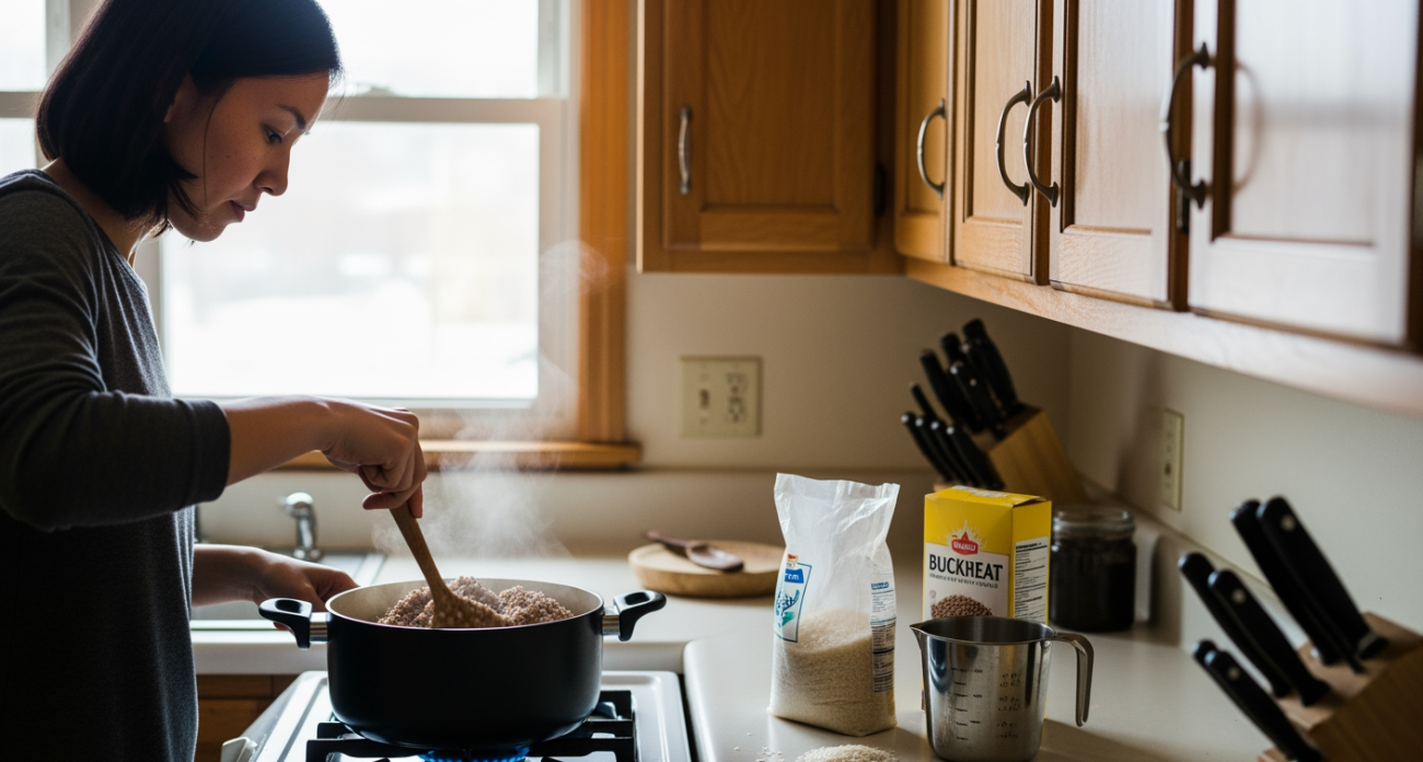 Смешиваю два простых крупяных ингредиента и получаю гарнир, перед которым не устоит даже заядлый любитель картошки