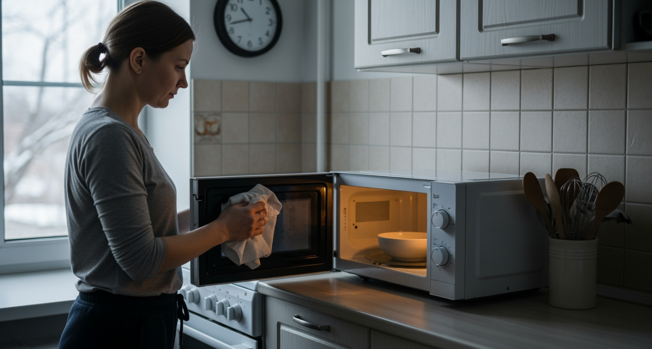 Забыла про грязную микроволновку после одного трюка с обычной таблеткой — блестит как новая без усилий