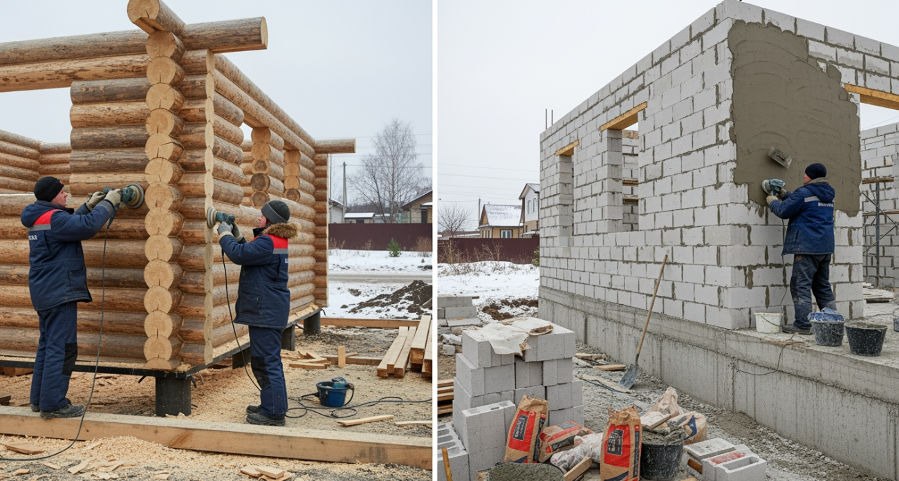 Опытные строители выбирают дерево вместо газоблока и не прогадывают — секрет экономии раскрыт