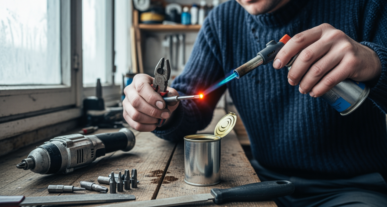 Простой метод закалки сточенной биты превращает старый инструмент в сверхпрочный всего за минуту работы