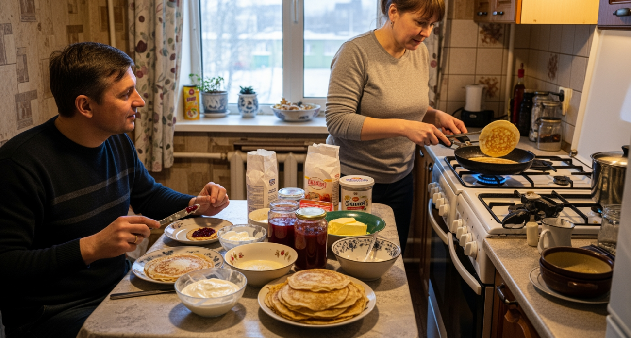 Россиядә Масленица атнасы: коймак продуктлары бәясе 22% ка кадәр арзанайды