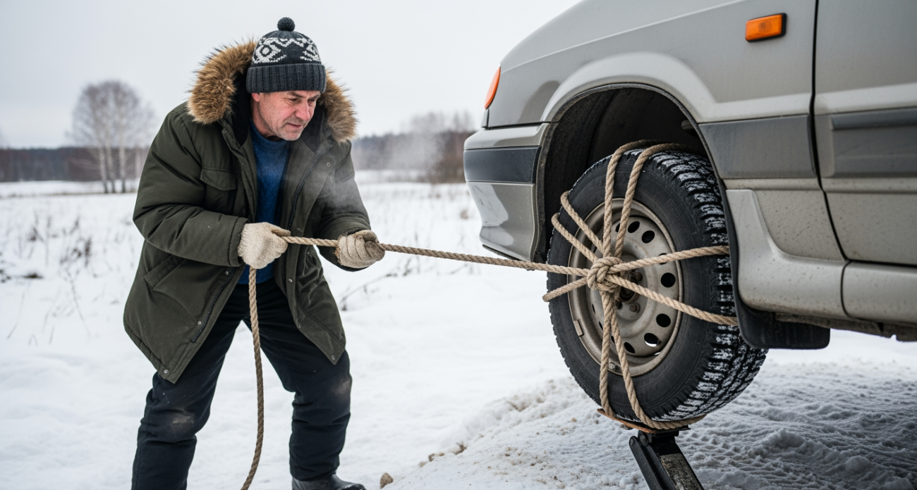 Военная хитрость для спасения мотора с разряженным аккумулятором работает даже там, где помощи ждать неоткуда