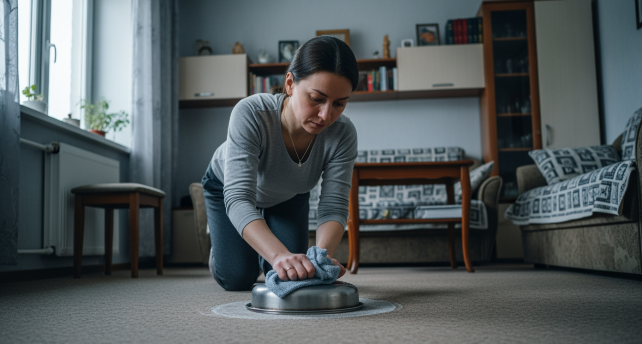 Домашний трюк с обычным предметом превращает грязный ковер в идеально чистый за считанные минуты без химчистки