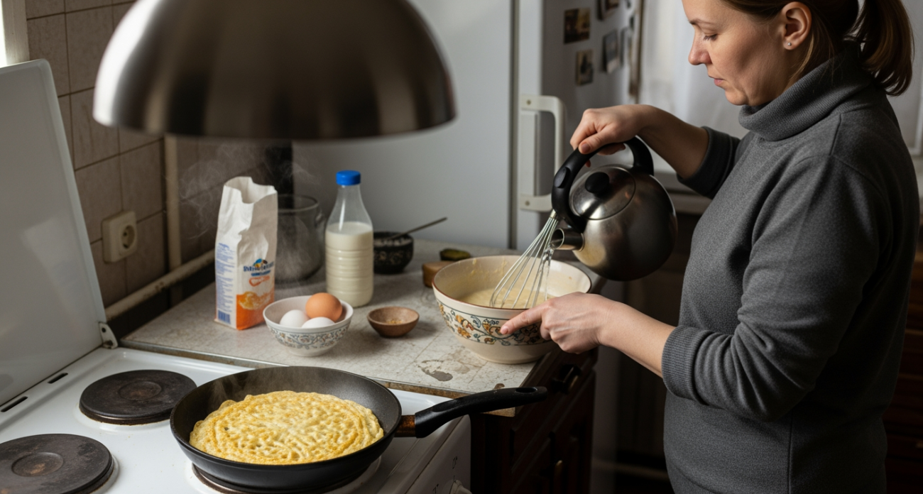 Секрет идеальных блинов раскрыла соседка: заливаю тесто кипятком и получаю тонкие кружева без комков