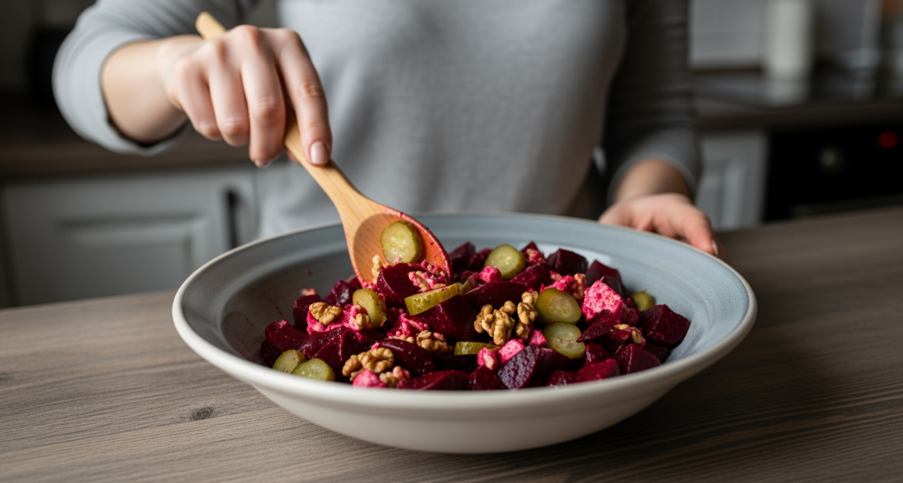 Свекольный салат который готовлю уже 10 лет подряд — семья просит добавки даже в пост