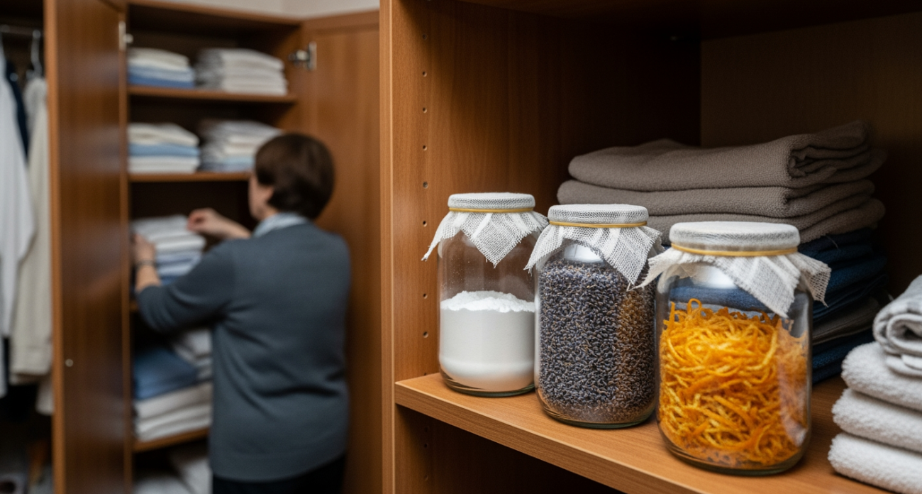 Старая соседка научила класть банки между свитерами и я больше не покупаю освежители воздуха