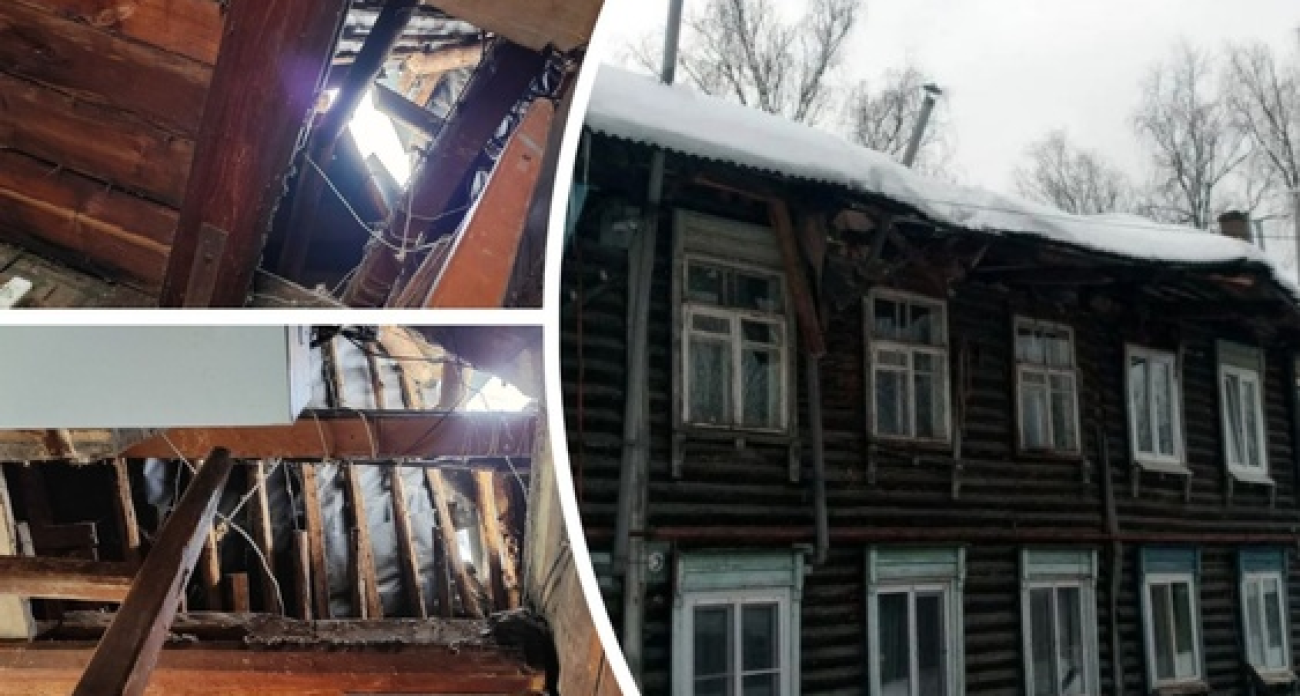 В Одоеве проломились стропила жилого дома на улице 50 лет Октября