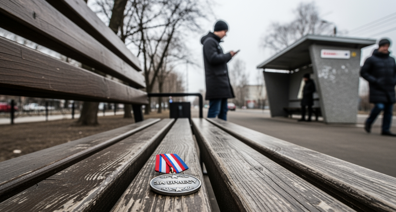 Медаль «За храбрость» нашли на лавочке остановки в Ярославле