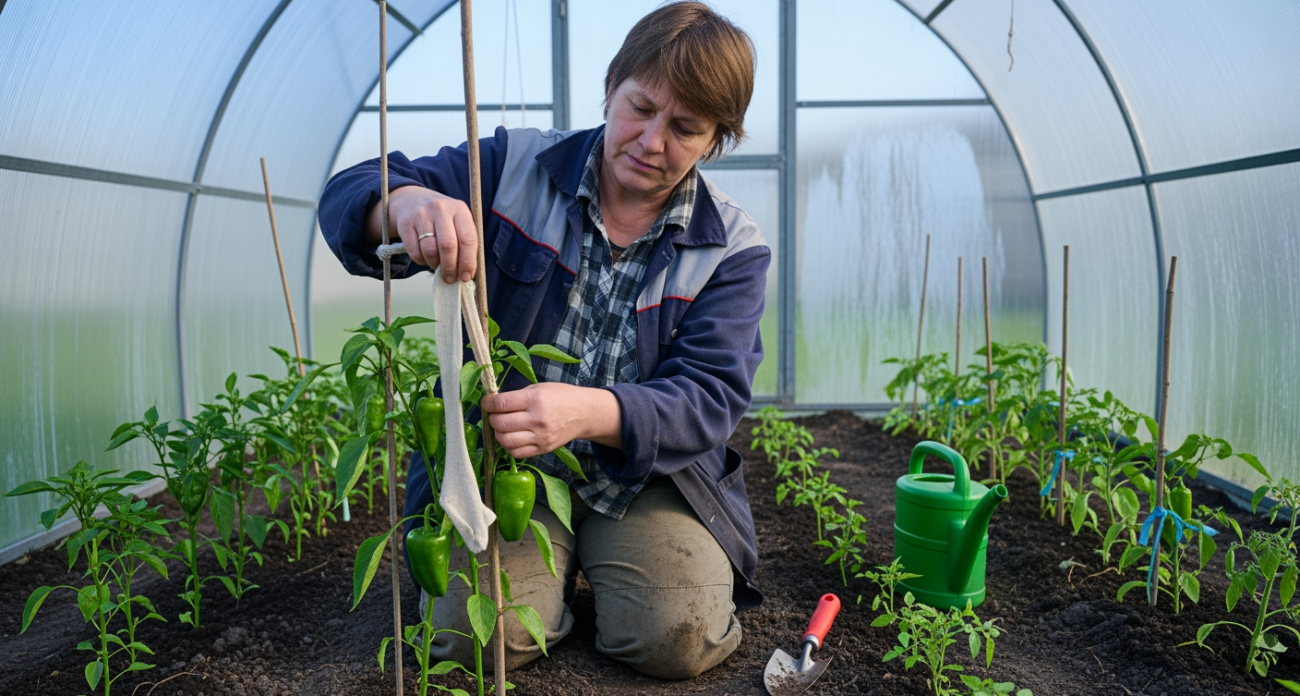 Простые капроновые колготки увеличили урожай перца в три раза — соседи не верят своим глазам