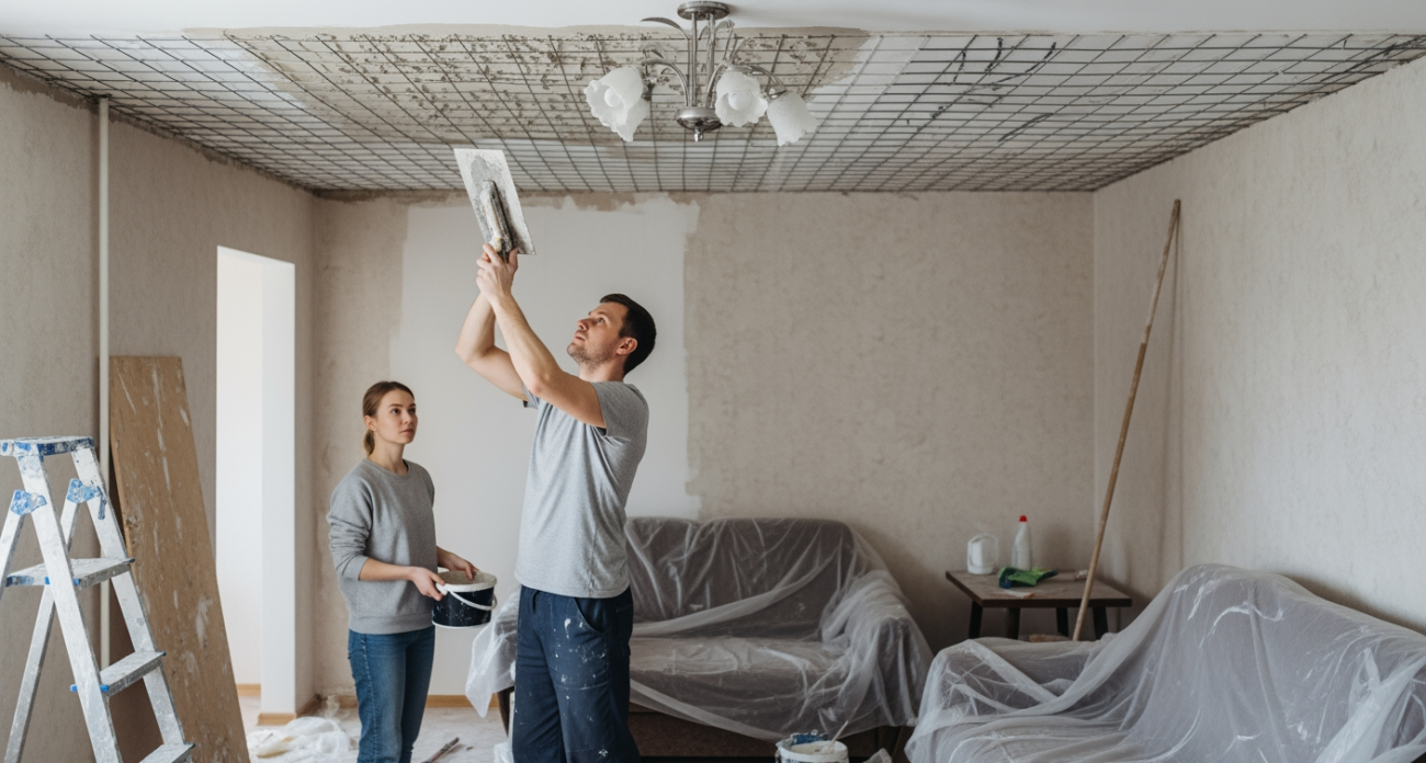 Мастер с 20-летним стажем показал альтернативу натяжным потолкам которая служит втрое дольше за копейки