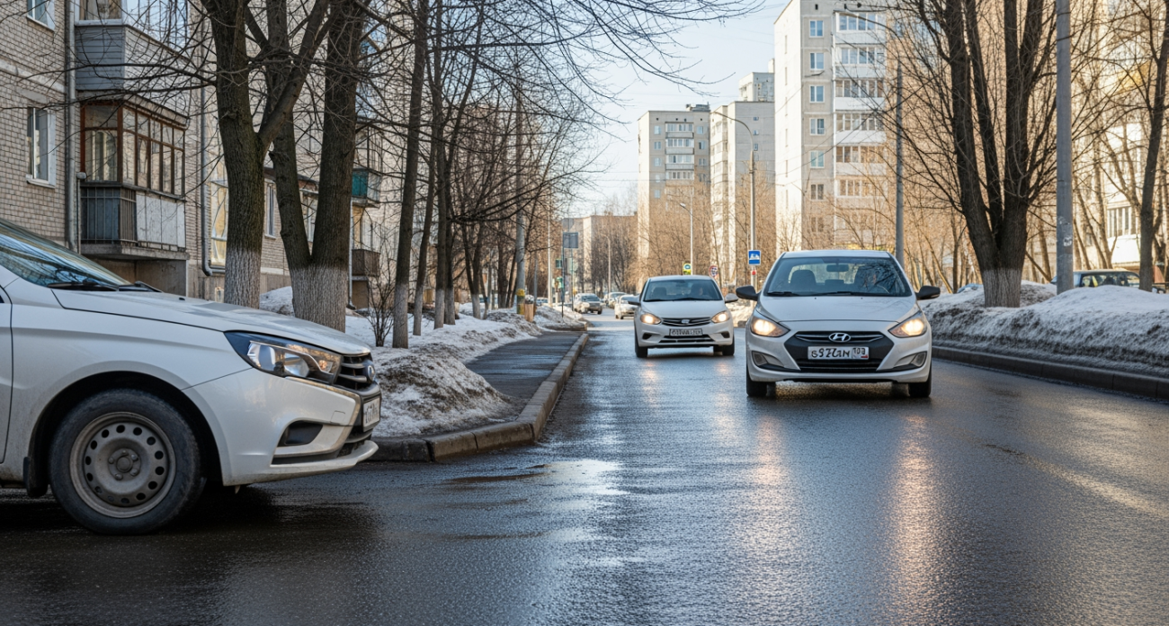 Чуть не попал в аварию у своего подъезда, пока не узнал это правило: кто должен уступать при выезде со двора