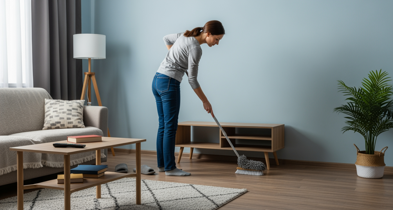 Домохозяйка из Тулы показала, как мыть полы за 5 минут без боли в спине и лишних движений