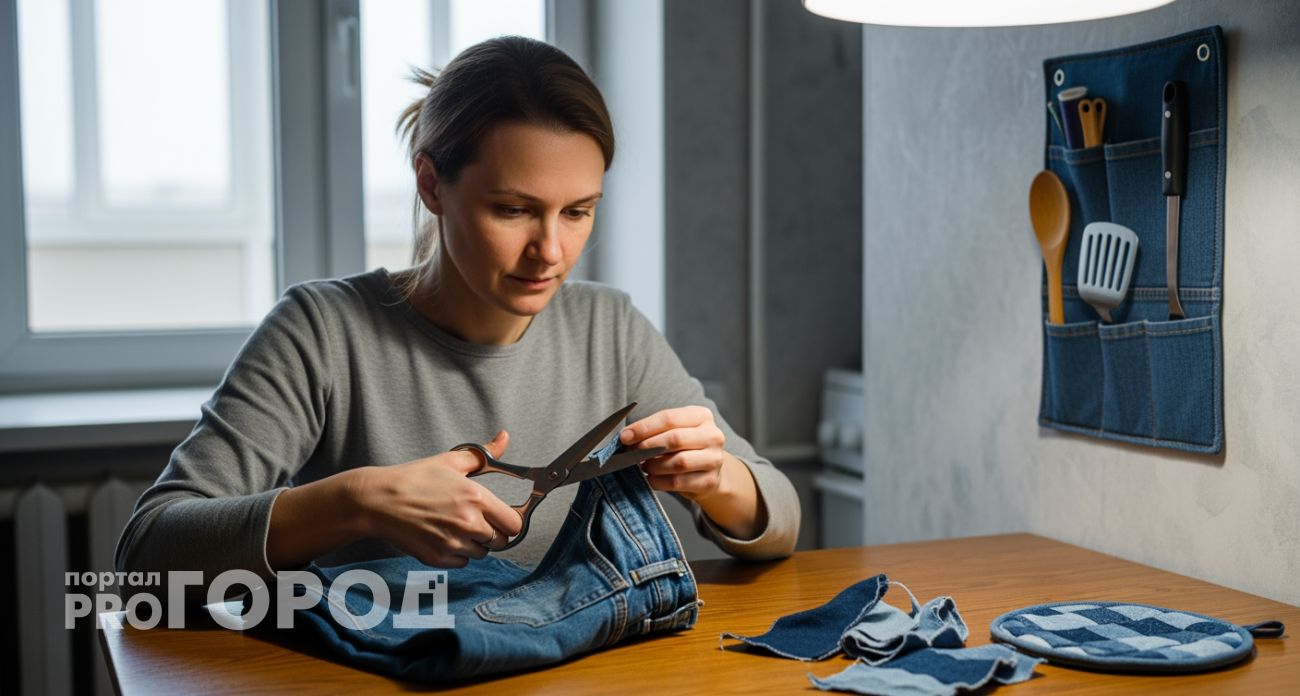 Из старых джинсов делаю нужные вещи для дома и трачу в разы меньше денег на хозяйство