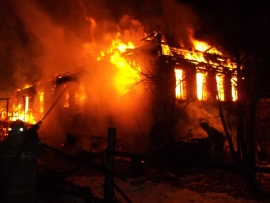 В первый день нового года в Ярославской области сгорел дачный дом