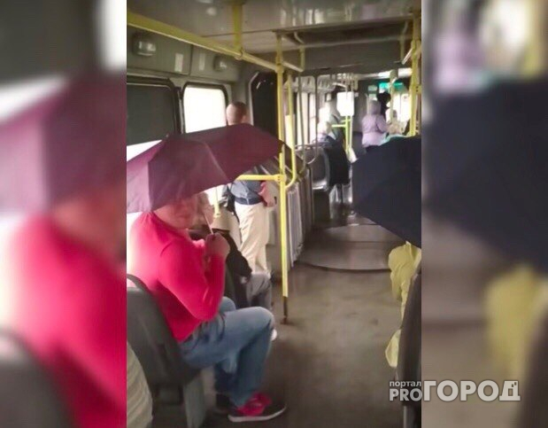 В Ярославле затопило автобус: видео