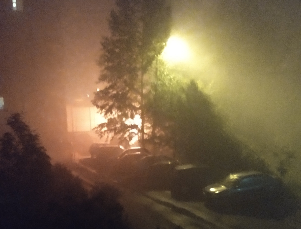 Ночью в Ярославской области загорелся супермаркет: фото