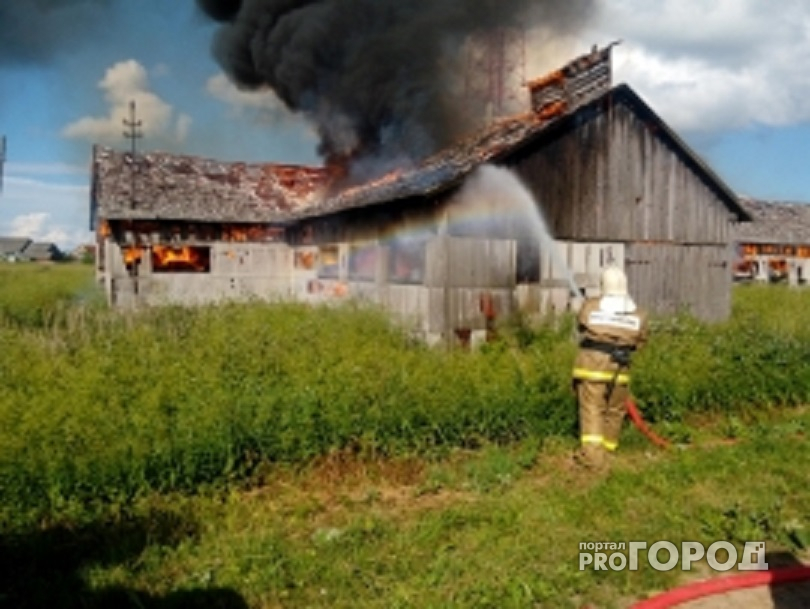 Крупный пожар под Ярославлем: огонь тушили пять часов