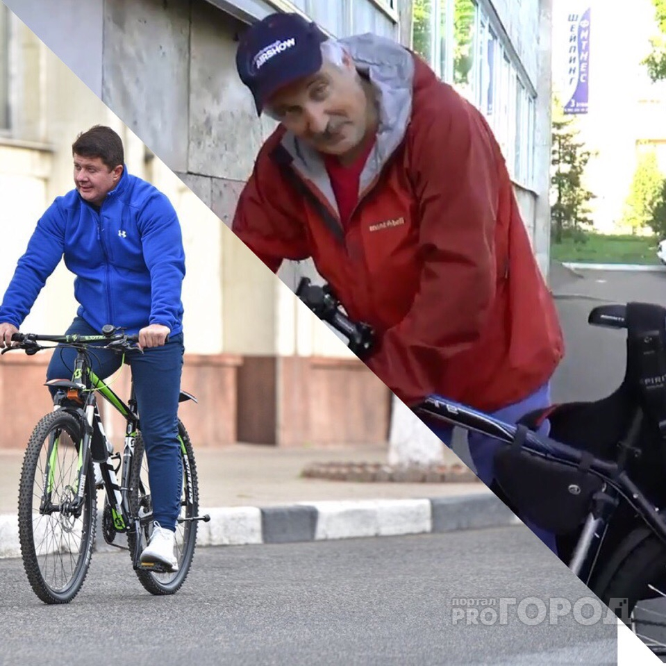 Мэр Ярославля и глава Рыбинска пересели на велосипеды: фото и видеорепортаж