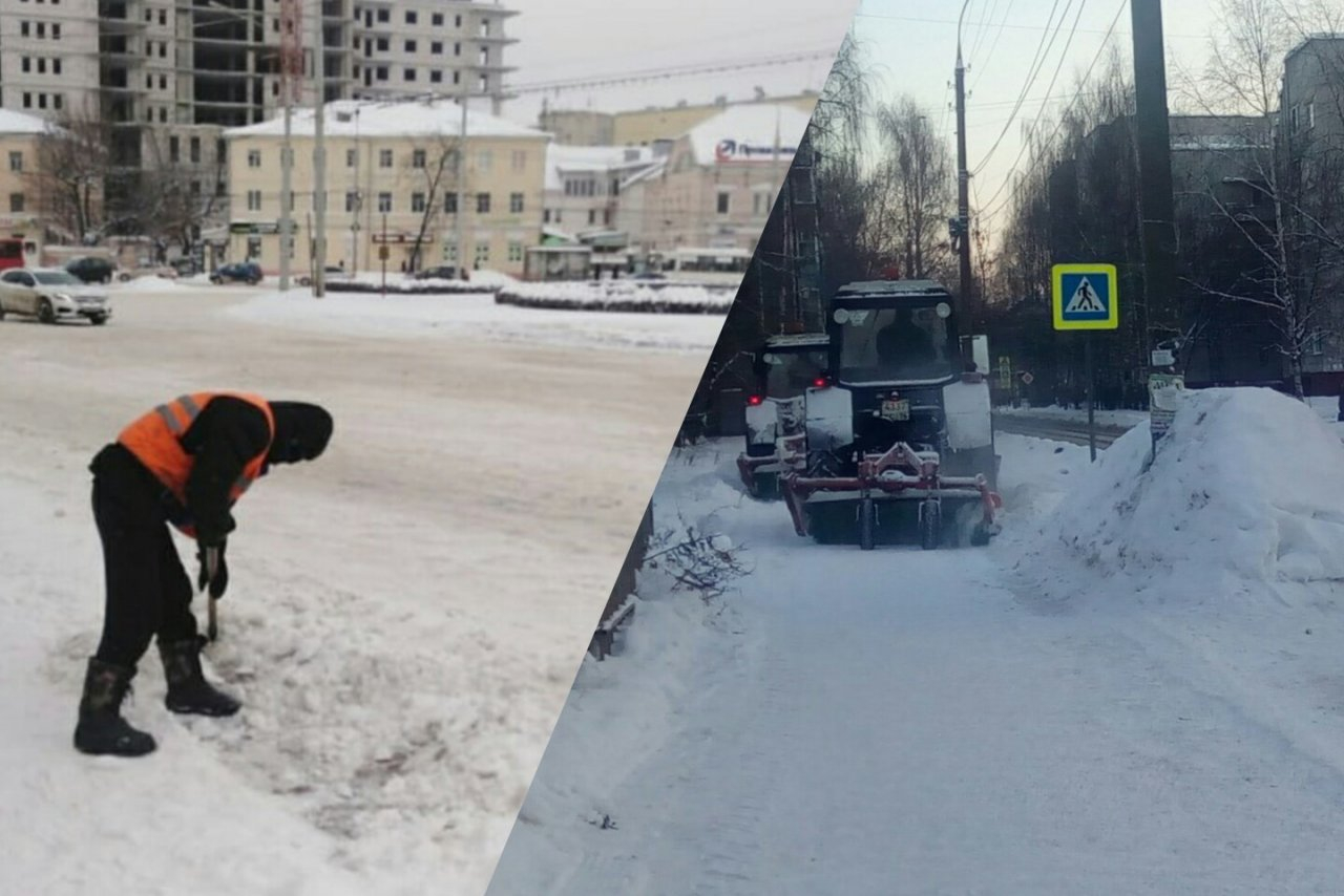 "Денег нет": коммунальщики завалили грязным снегом ярославцев