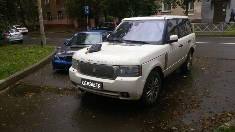 "Страшно как-то": топор в капот Range Rover воткнули в самом центре Ярославля