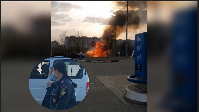 "Там поджигают по дому в неделю": под Ярославлем горит здание у заправки. Видео