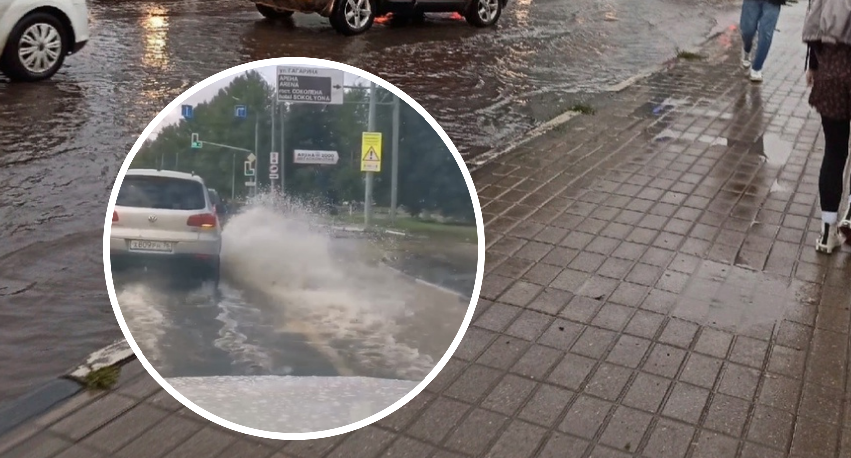 Воды по колено: вину за прорыв трубопровода на Московском проспекте возложили на дождь