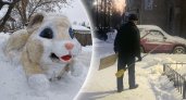 В Ярославле из снега вырос гигантский заяц