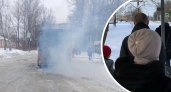 К опаздывающим на работу ярославцам приехал дымящийся автобус спустя час ожидания