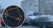 Московский проспект встал в километровую пробку из-за череды аварий