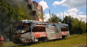 В центре Ярославля загорелся трамвай 