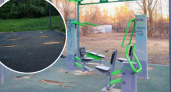 В Брагино украли тренажёры с детской площадки