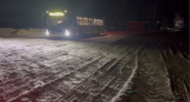 В Ярославской области почистили дорогу, на которой увяз автобус