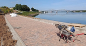 В Рыбинске завершили первый этап благоустройства Стрелки и перешли к укладке плитки