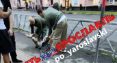Дружинники скрутили женщину, разгромившую овощной магазин в Ярославле