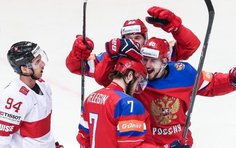Россияне обыграли швейцарцев в пятом матче на чемпионате мира по хоккею