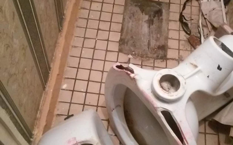 В Ярославле женщина разбила туалет, чтобы не затопить соседей