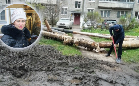 «Наши дети играют в грязи»: ярославский двор превратился в болото