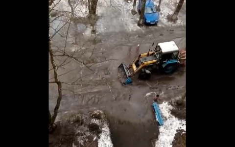 "Скрежет, как из фильма ужасов": странный коммунальщик на тракторе поразил ярославцев. Видео